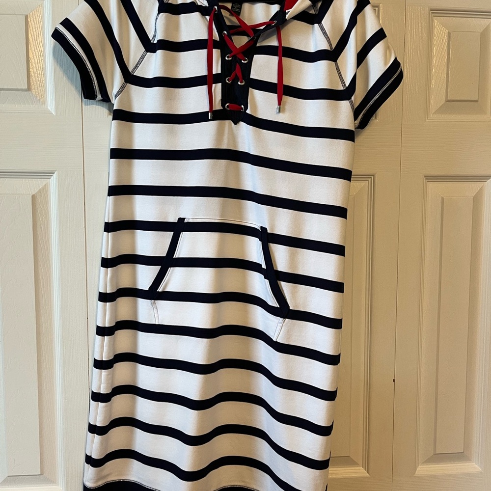 Striped Navy and White women's
